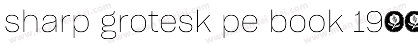 sharp grotesk pe book 19字体转换